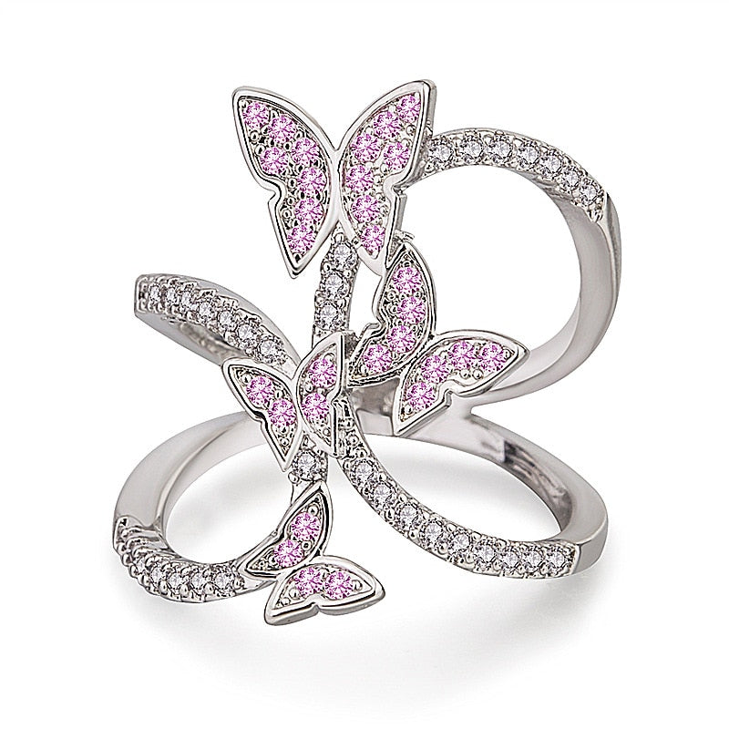 Kavvia Silver Butterfly Ring