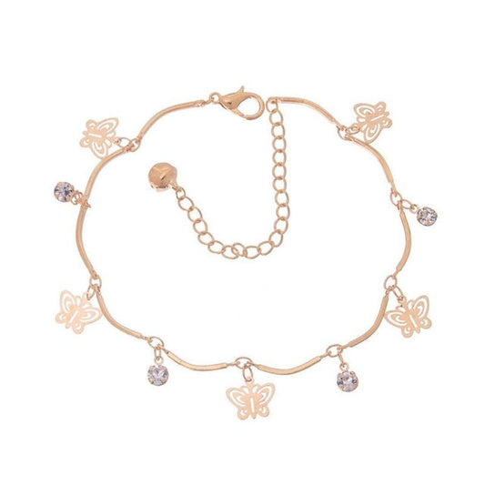 Annabella Rose Gold Butterfly Bracelet