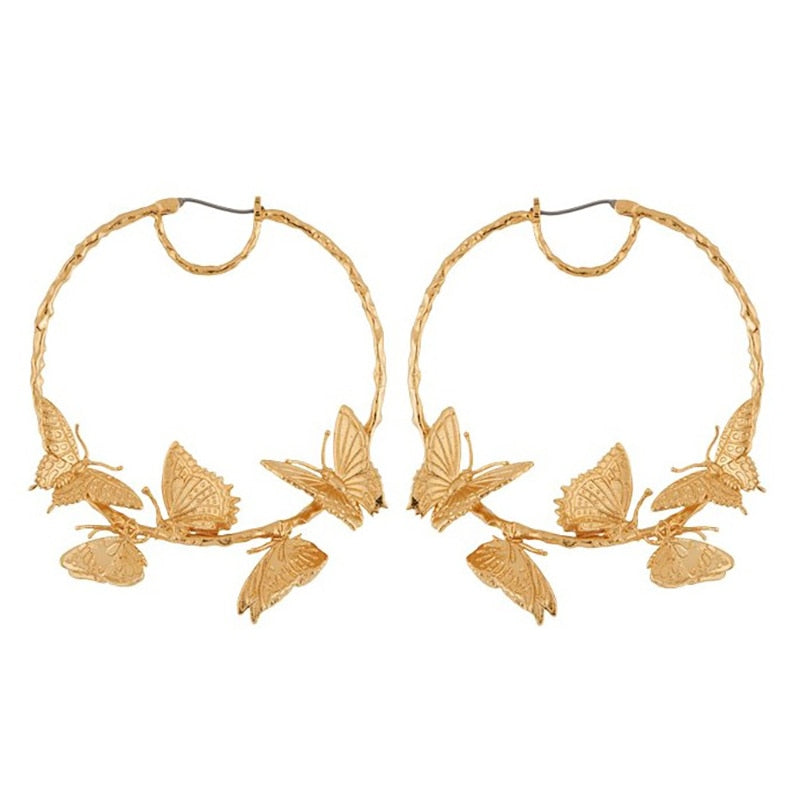Noelly Hoops Butterfly Earrings