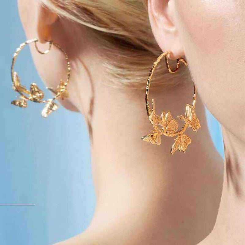 Noelly Hoops Butterfly Earrings