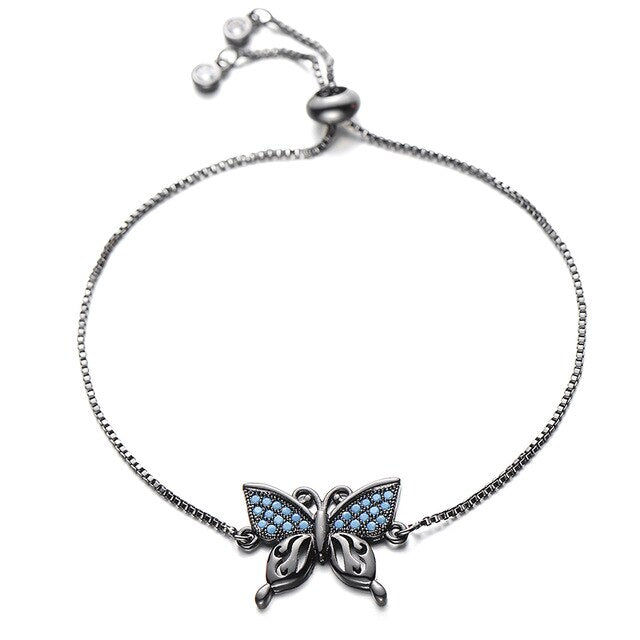 Max Dark Silver Butterfly Bracelet