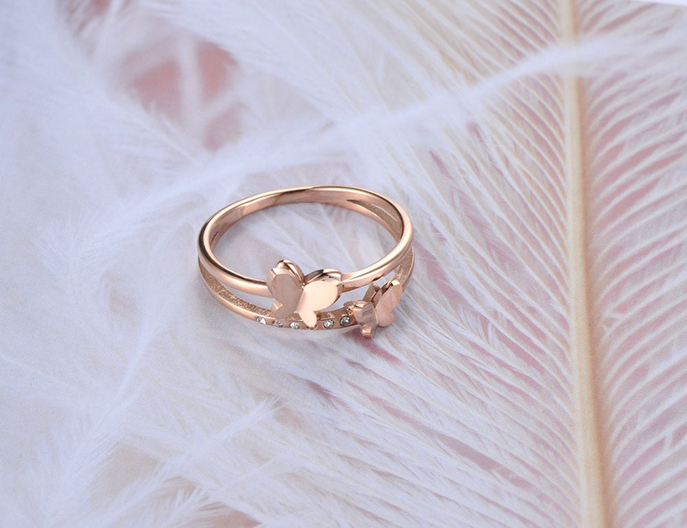 Lorna Rose Gold Butterfly Ring